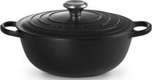 Le Creuset Bräter Marmite Signature Matt Schwarz - ø 26 cm / 4.1 liter