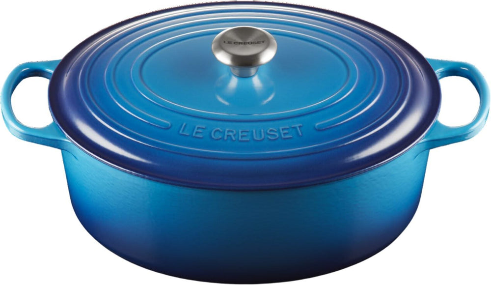 Le Creuset Bräter Oval Signature Azure - ø 33 cm / 7.5 liter