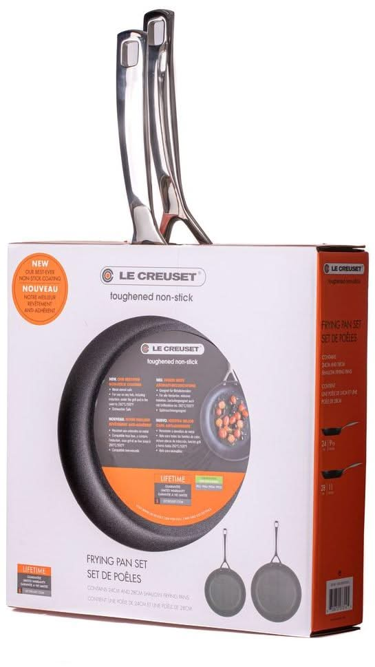 Le Creuset Bratpfannenset Les Forgées TNS - ø 24 und 28 cm + Deckel 