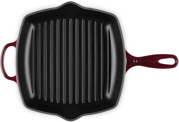 Le Creuset Grillpfanne Signature – Garnet – 26 x 26 cm – emaillierte Antihaftbeschichtung