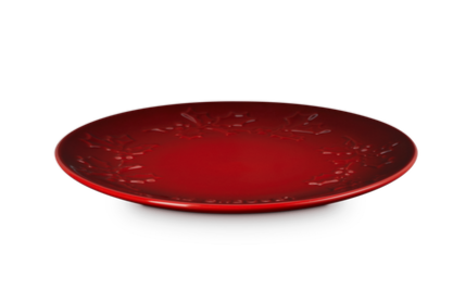 Le Creuset Kleiner Teller - Holly Christmas - Kirschrot - ø 19 cm