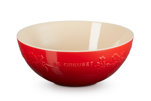 Le Creuset Servierschüssel - Holly Christmas - Kirschrot - ø 25 cm