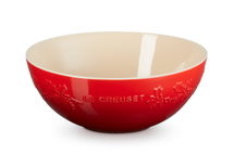 Le Creuset Servierschüssel - Holly Christmas - Kirschrot - ø 25 cm