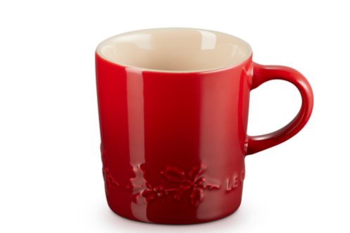 Le Creuset Kaffeetasse - Holly Christmas - Kirschrot - 200 ml