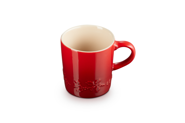 Le Creuset Kaffeetasse - Holly Christmas - Kirschrot - 200 ml