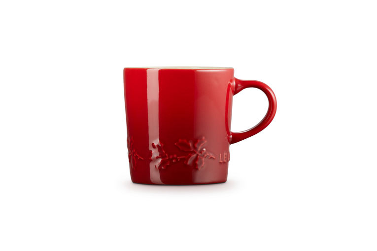 Le Creuset Kaffeetasse - Holly Christmas - Kirschrot - 200 ml