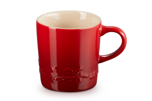 Le Creuset Becher - Holly Christmas - Kirschrot - 350 ml