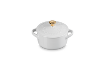 Le Creuset Mini-Bräter/Schmorpfanne – Holly Christmas – Weiß – ø 10 cm