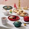 Le Creuset Kleiner Teller - Holly Christmas - Artichaut Green - ø 19 cm