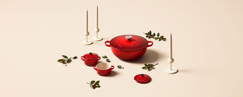 Le Creuset Kaffeetasse - Holly Christmas - Kirschrot - 200 ml