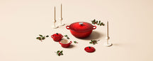 Le Creuset Becher - Holly Christmas - Kirschrot - 350 ml