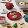 Le Creuset Servierschüssel - Holly Christmas - Weiß - ø 25 cm