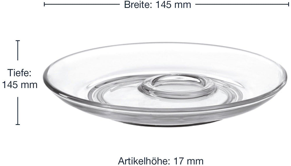 Leonardo Kaffeeglas und Untertasse Senso 250 ml - 6 Stück