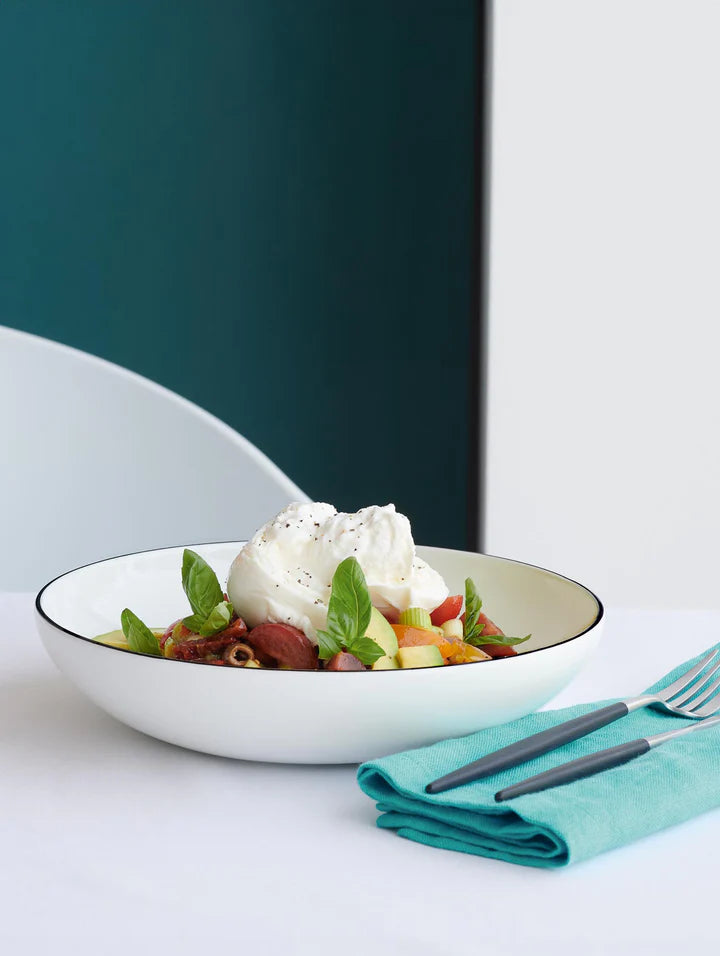 ASA Selection Tiefe Teller / Pastateller A Table Ligne Noire ø 22 cm - 4 Stück