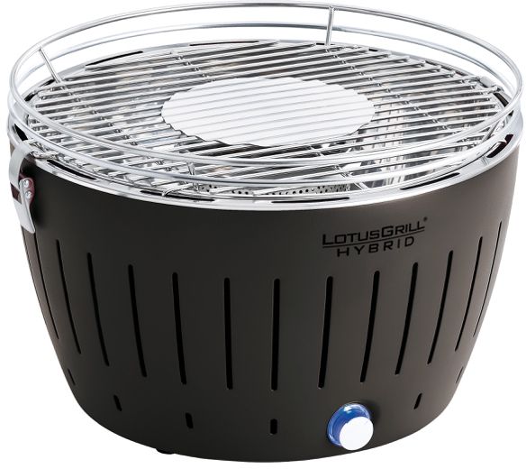 LotusGrill BBQ / Tischgrill Classic Hybrid - Gas oder Holzkohle - ø 35 cm - Anthrazit