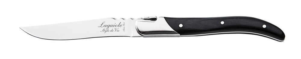 Laguiole Style de Vie Steakmesser Luxury Line Black Ebony - 6 Stück