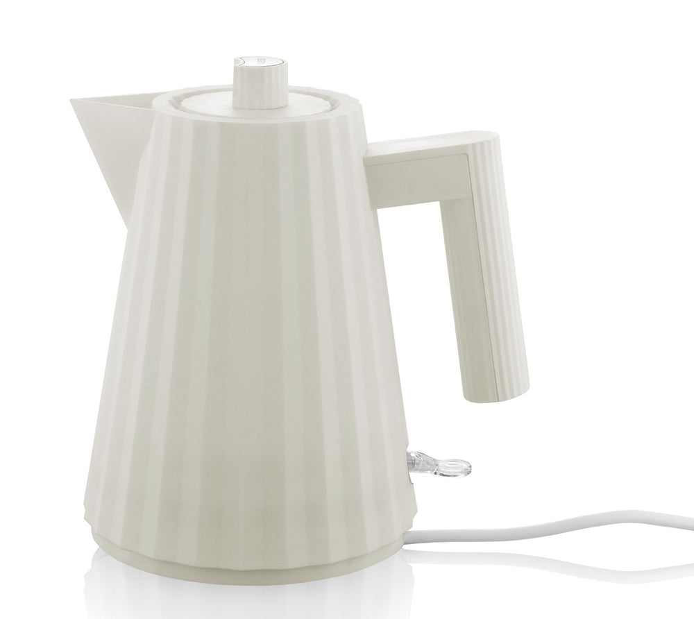 Alessi Wasserkocher Plissé - Trockengehschutz - weiß - Michele de Lucchi - 1 Liter - MDL06/1 W