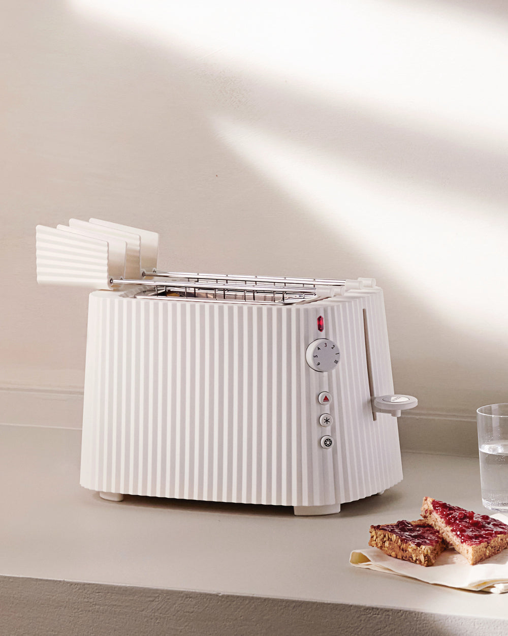 Alessi Toaster Plissé - 6 Stufen - weiß - Michele de Lucchi - MDL08 W