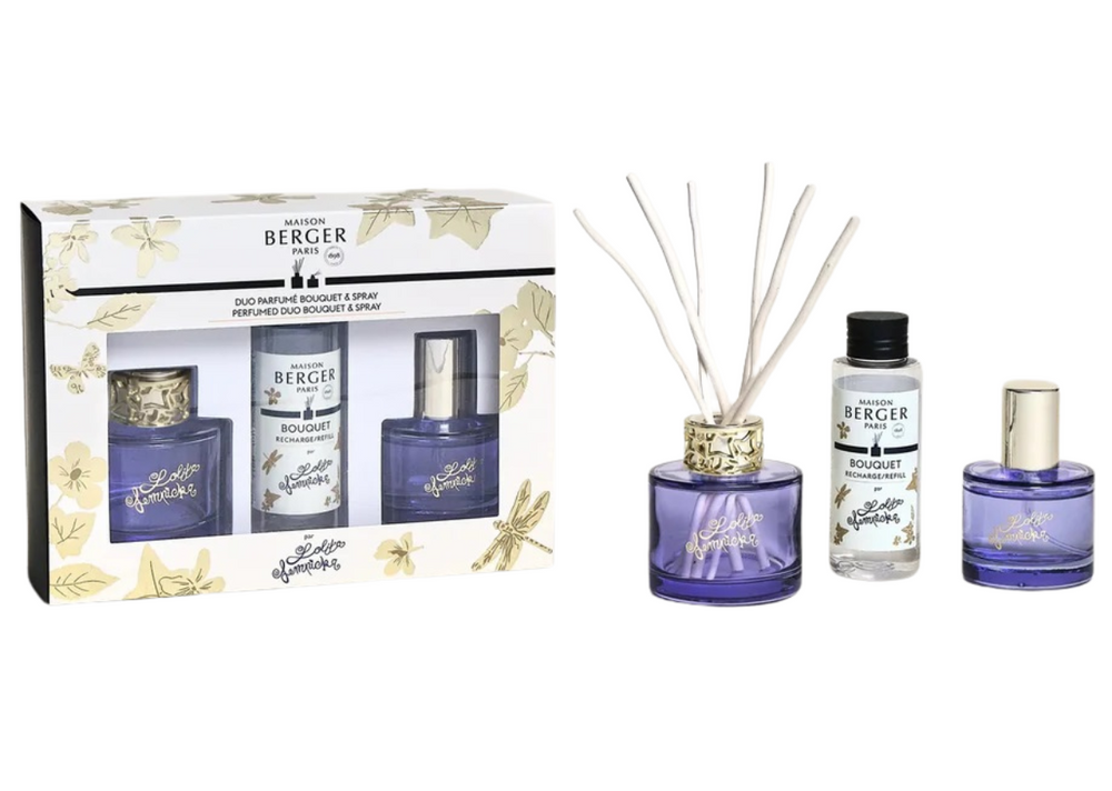 Maison Berger Geschenkset Duo Lolita Lempicka – Duftstäbchen 80 ml &amp; Raumspray 50 ml – Lila