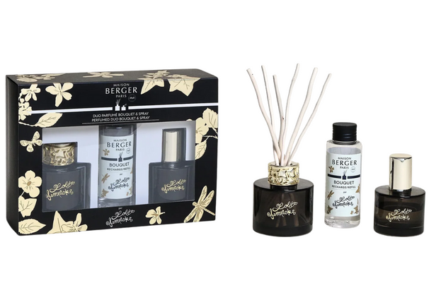 Maison Berger Geschenkset Duo Lolita Lempicka – Duftstäbchen 80 ml & Raumspray 50 ml – Schwarz