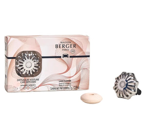 Maison Berger Autodiffuser Metall 4,5cm - Autoduft mit Nachfüllung - Silber