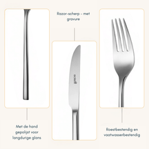 Sola Besteckset Montreux - 18/10 Edelstahl - 90-teilig / 9 Personen