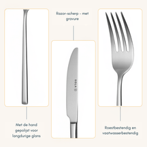 Sola Besteckset Luxor - 18/10 Edelstahl - 70-teilig / 8 Personen