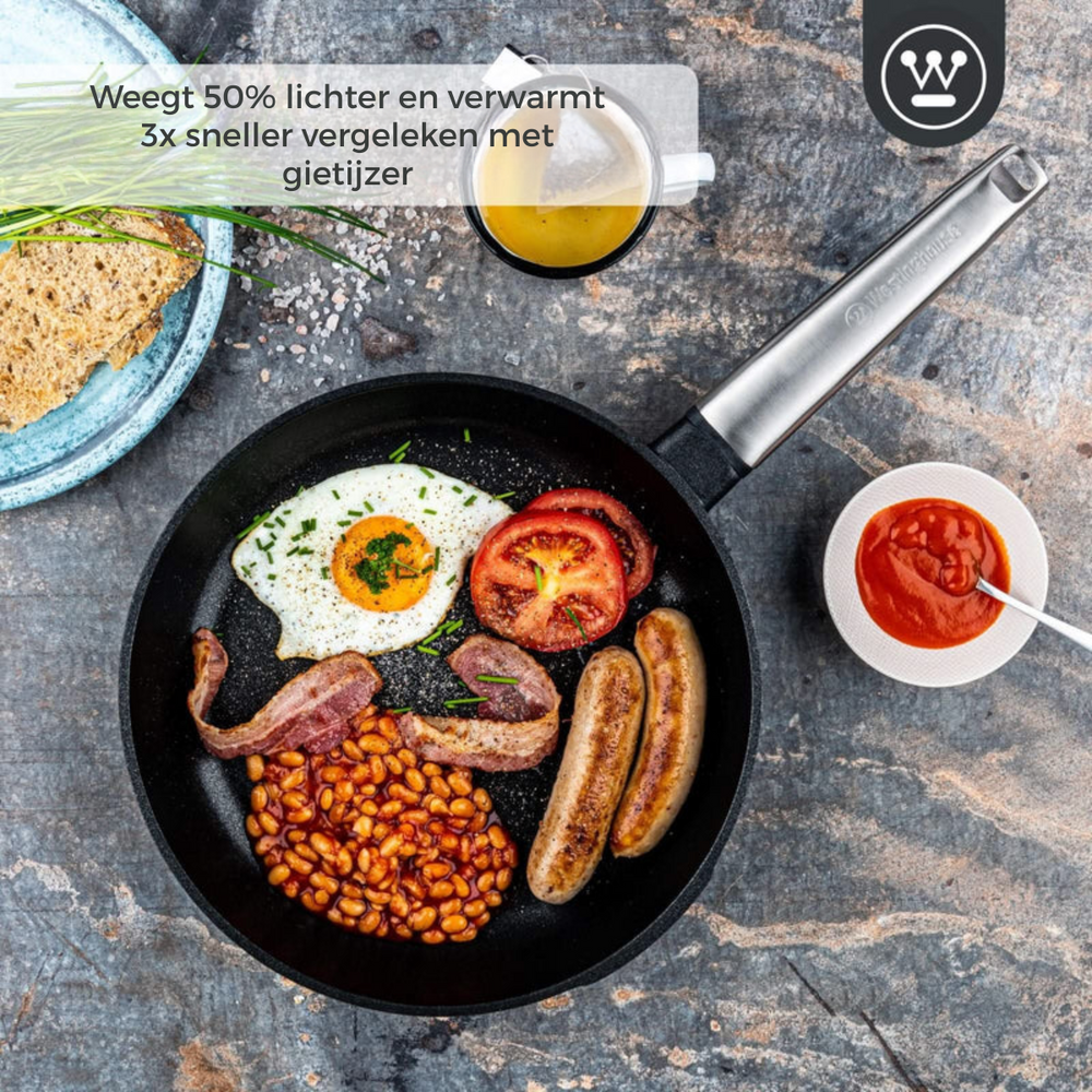 Westinghouse Bratpfannenset Performance ø 24 und 28 cm - Schwarz - Induktion und alle anderen Wärmequellen