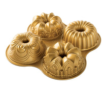 Nordic Ware Gugelhupf Backform Quartett Bundt Gold - 4 Stücke