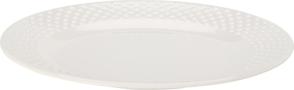 Cookinglife Frühstücksteller / Dessertteller – CampVibe – Outdoor – Kunststoff – Unzerbrechlich – Weiß, Ø 21 cm – 4er-Set