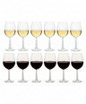 Cookinglife Weinglas-Set Milena 12-teilig - Rote Weingläser + Weiße Weingläser