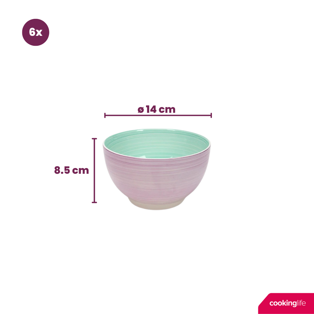Cookinglife Suppenschalen / Schalen Pastel Harmony ø 14 cm - 6 Stück