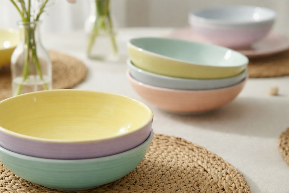 Cookinglife Tiefe Teller / Pastateller Pastel Harmony Ø 23 cm - 6 Stück