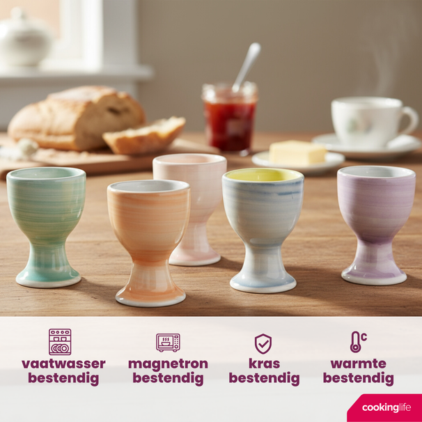 Cookinglife Eierbecher Pastel Harmony - 6 Stücken