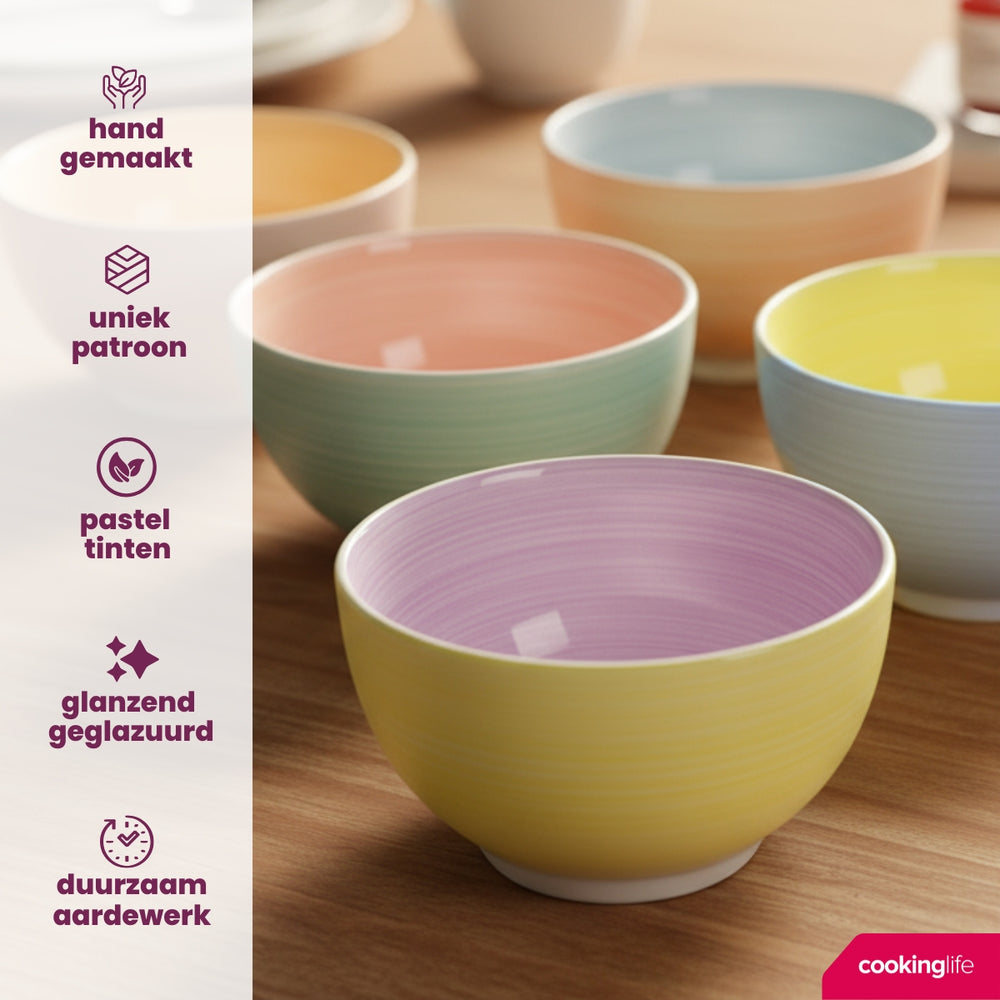 Cookinglife Suppenschalen / Schalen Pastel Harmony ø 14 cm - 6 Stück