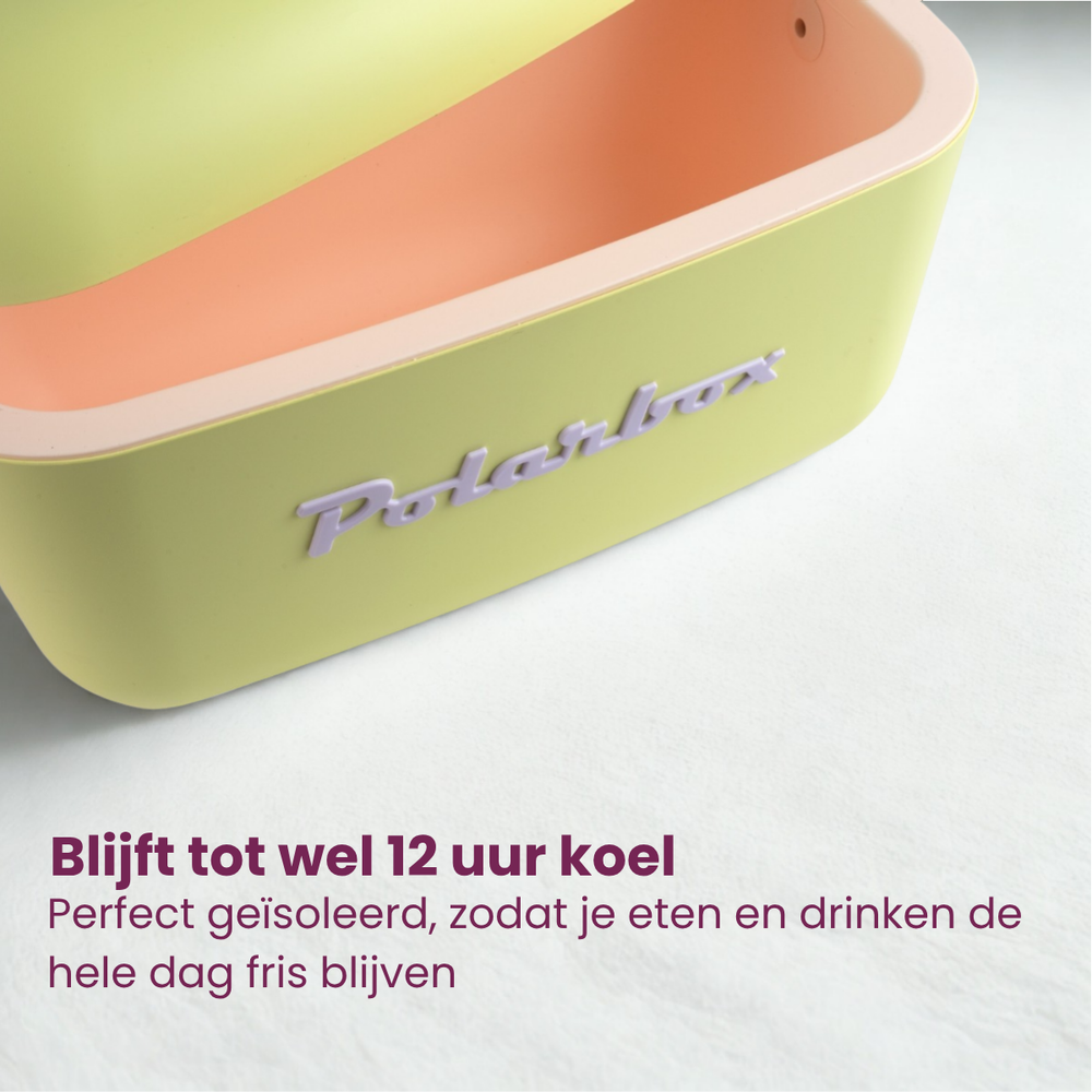 Polarbox Kühlbox mit Schultergurt - Lime Lilac - 12 Liter