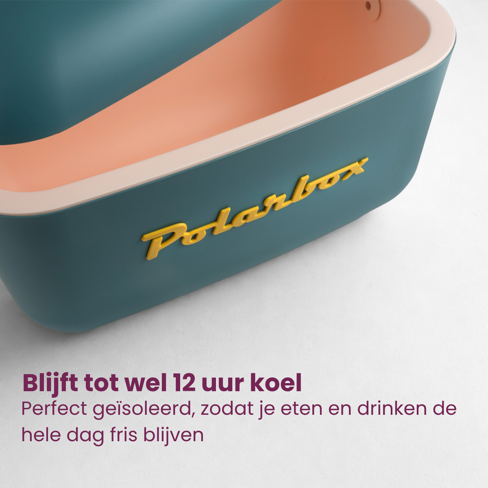 Polarbox Kühlbox mit Schultergurt - Marineblau Senf - 12 Liter