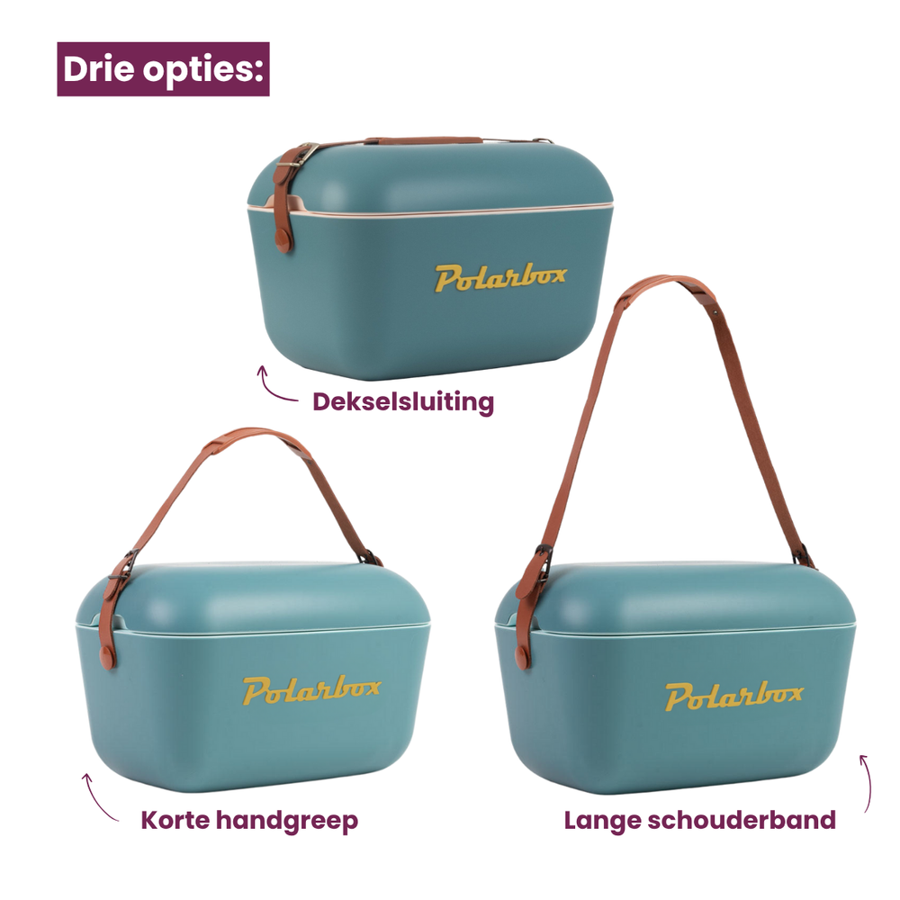 Polarbox Kühlbox mit Schultergurt - Marineblau Senf - 12 Liter