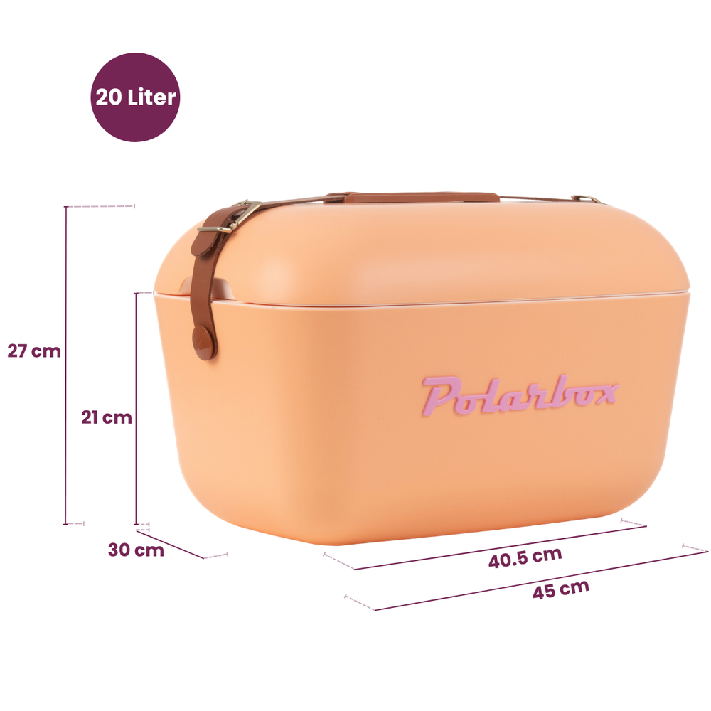 Polarbox Kühlbox mit Schultergurt - Orange Sorbet - 20 Liter