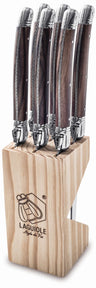 Laguiole Style de Vie Steakmesser Premium Line Dunkles Holz - 6 Stück