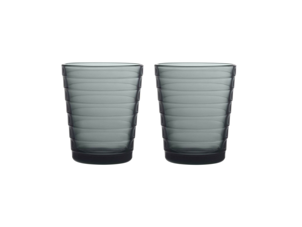 Iittala Glas Aino Aalto Dunkelgrau 220 ml - 2 Stücke