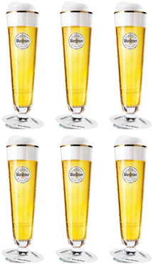 Warsteiner Biergläser mit Fuß 400 ml - 6 Stück