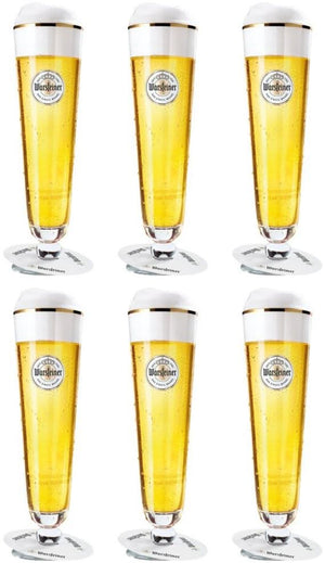 Warsteiner Biergläser mit Fuß 400 ml - 6 Stück