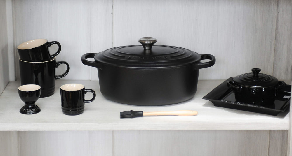 Le Creuset Mini Pfeffer- und Salzset Schwarz Matt 12 cm