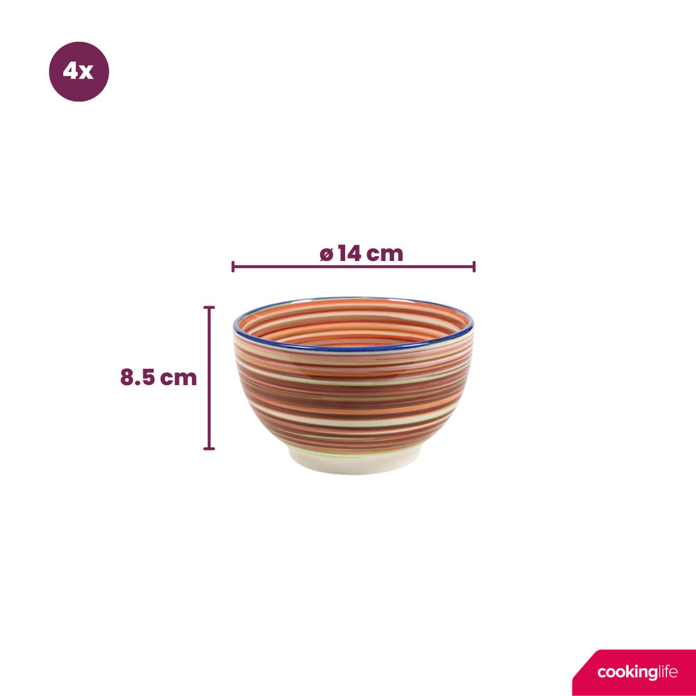 Cookinglife Suppenschalen / Schalen Rhythm & Lines ø 14 cm - 4 Stück