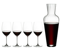 Riedel Weinglas-Set – Rotweingläser – Veritas – Cabernet/Merlot + Weindekanter