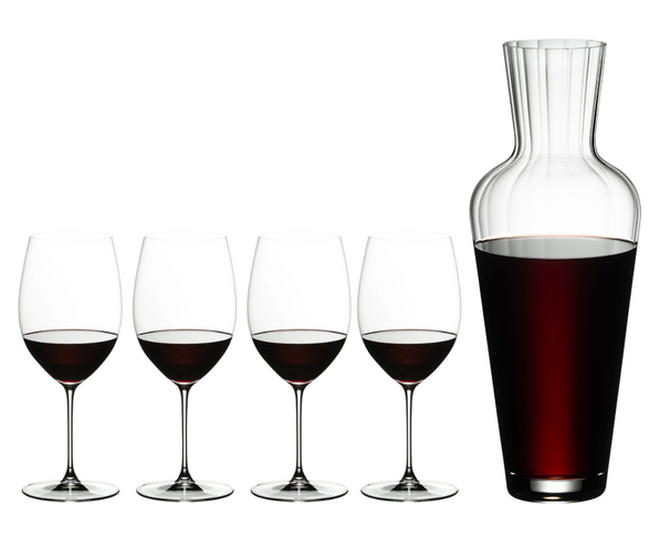Riedel Weinglas-Set – Rotweingläser – Veritas – Cabernet/Merlot + Weindekanter