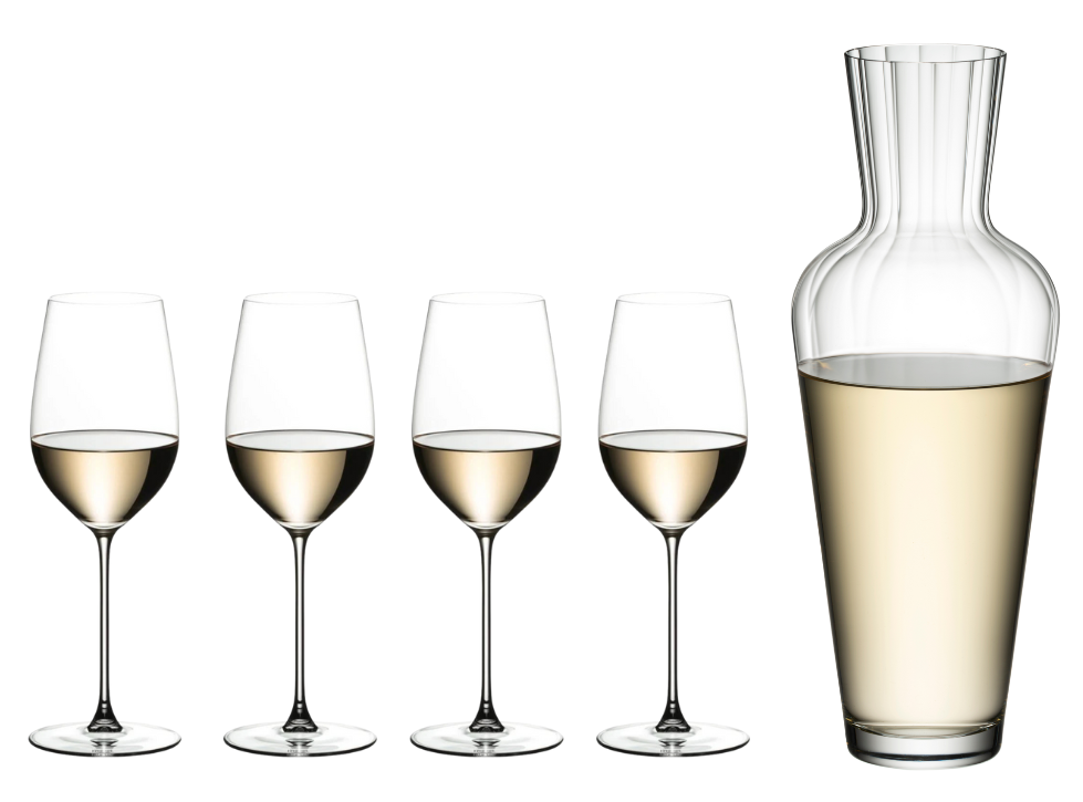 Riedel Weinglas-Set – Weißweingläser – Veritas – Riesling/Zinfandel + Weindekanter