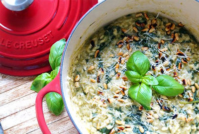 Risotto mit Spinat und Pesto