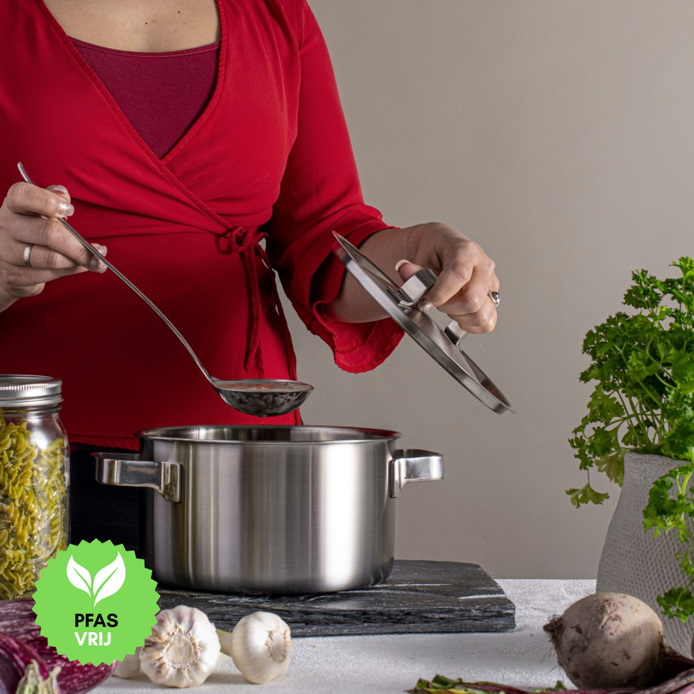 Sola Ruby Pfannenset – Edelstahl – Stieltopf ø 16, 18, 20 cm &amp; Stielkasserolle ø 16 cm – Induktionsgeeignet – 4-teilig